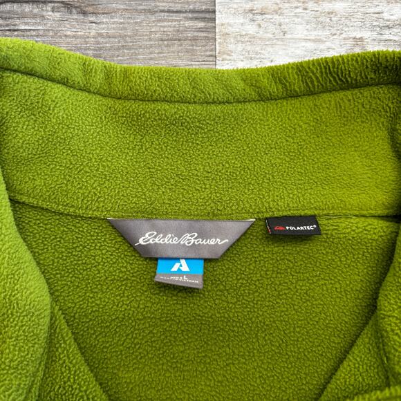 Eddie Bauer First Ascent Green Mens‎ M 1/4 Zip Polartec Fleece Pullover Gorpcore - Picture 4 of 9